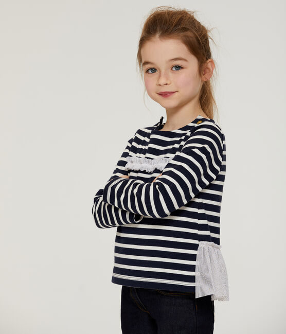 Mariniere Manches Longues Enfant Fille Smoking Coquille Petit Bateau