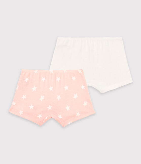Lot de 2 shorties imprimé étoiles petite fille en coton variante 1