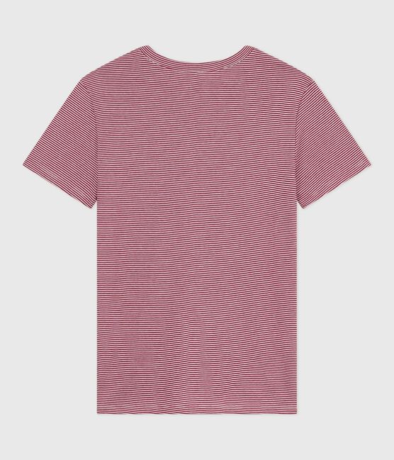 Tee-shirt femme l'iconique en coton manches courtes rouge AMARANTE/ MARSHMALLOW