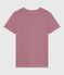 Tee-shirt femme l'iconique en coton manches courtes rouge AMARANTE/ MARSHMALLOW