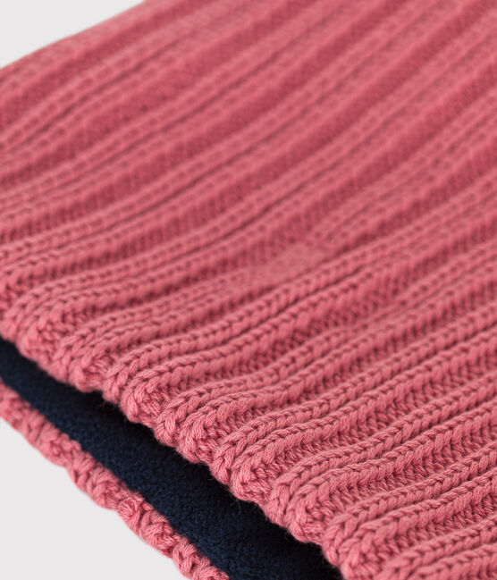 Snood en tricot doublé en polaire enfant rose ROSEWOOD