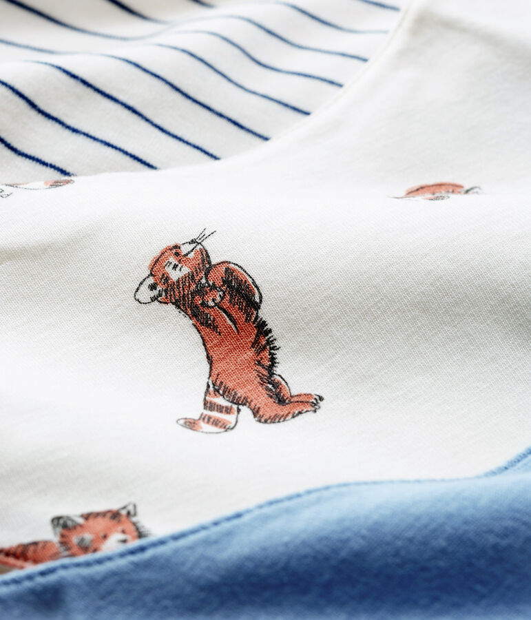 Trio de bavoirs b&eacute;b&eacute; gar&ccedil;on en c&ocirc;te multicouleur