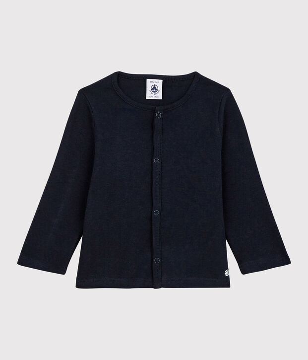Cardigan en coton b&eacute;b&eacute; bleu marine