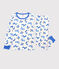 Pyjama motif animaux petit garçon en coton blanc MARSHMALLOW/blanc MULTICO