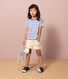 Tee-shirt rayé en coton enfant fille