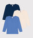 Lot de 3 tee-shirts à manches longues unis en coton enfant