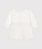 Robe en tubique et tulle bébé blanc MARSHMALLOW/gris ARGENT