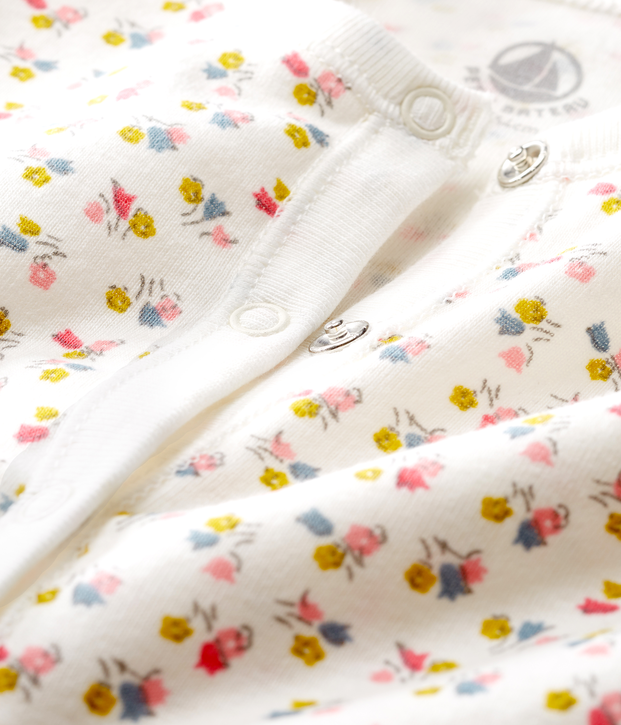 Combisac b&eacute;b&eacute; en c&ocirc;te blanc/multicouleur