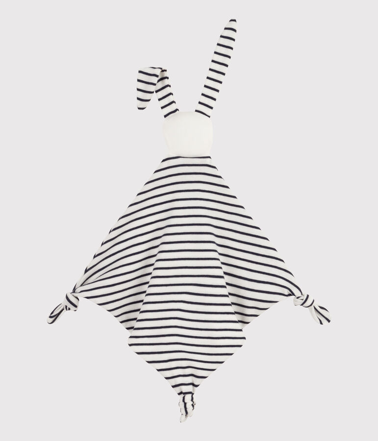 DOUDOU MARINI&Egrave;RE EN COTON blanc MARSHMALLOW/bleu SMOKING