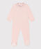 Pyjama bébé uni rose en velours rose SALINE
