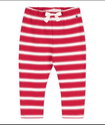 Pantalon bébé en jersey épais rayé