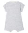 Bodyjama court bébé en côte gris POUSSIERE/blanc MARSHMALLOW