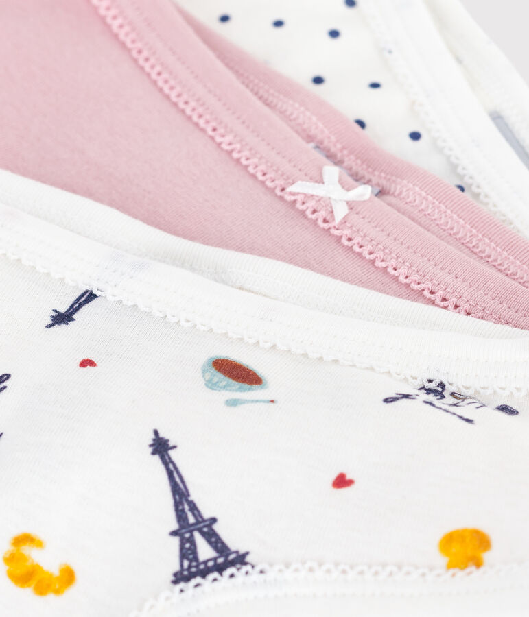 Lot de culottes enfant en coton taille haute imprim&eacute; Paris variante 1