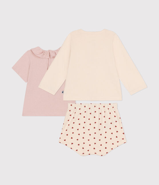 Ensemble 3 pièces en jersey léger bébé blanc AVALANCHE/ MULTICO