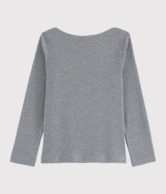 Tee-shirt sérigraphié enfant fille gris SUBWAY CHINE