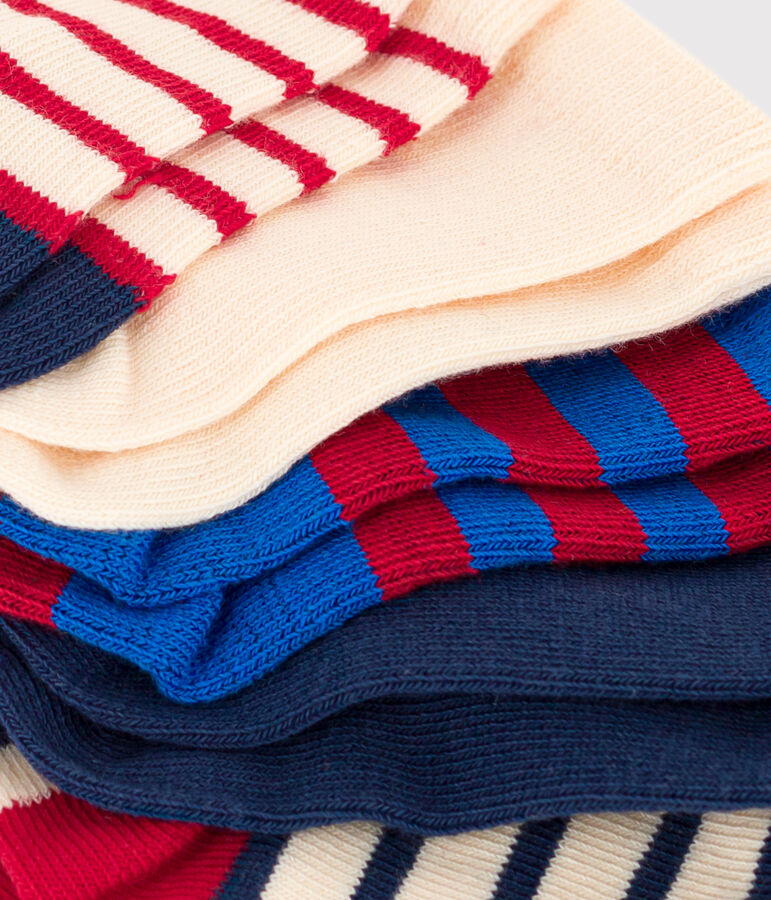 Lot de 5 paires de chaussettes rayures en jersey de coton b&eacute;b&eacute; variante 1