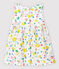 Robe manches courtes en popeline bébé fille blanc MARSHMALLOW/blanc MULTICO