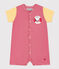 Combicourt Petit Bateau X Snoopy bébé en coton rouge CORRIDA/blanc MARSHMALLOW