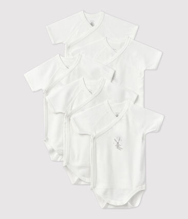 Petit Bateau - Lot de 5 bodies bébé en coton biologique