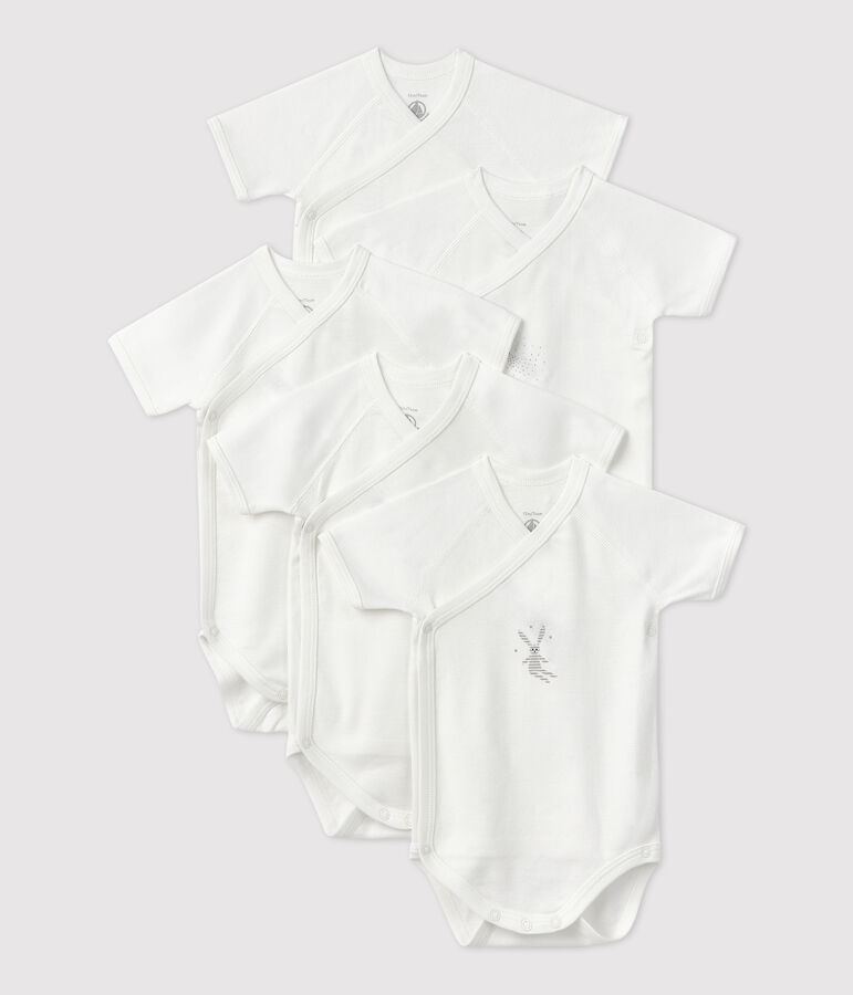 Lot de 5 bodies b&eacute;b&eacute; en coton biologique variante 1