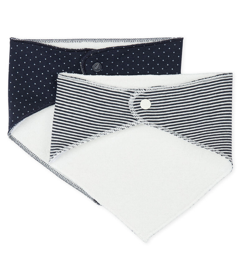 Lot de 2 bandanas-bavoirs b&eacute;b&eacute; fille multicouleur