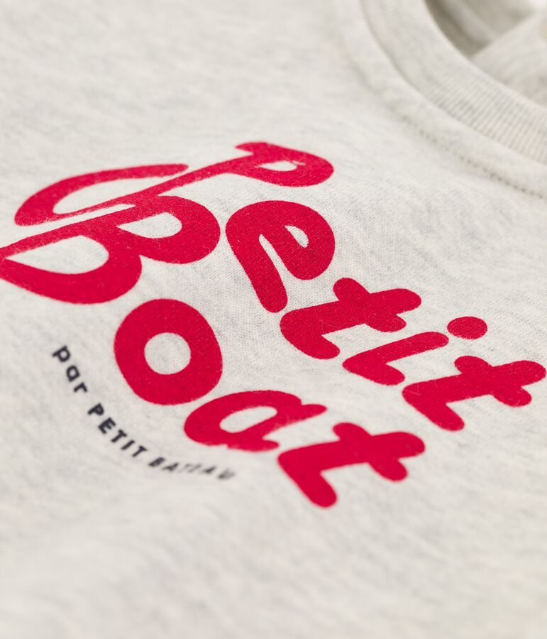 Sweatshirt en molleton b&eacute;b&eacute; gris BELUGA CHINE