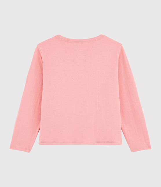 Cardigan en tubique enfant fille rose GRETEL