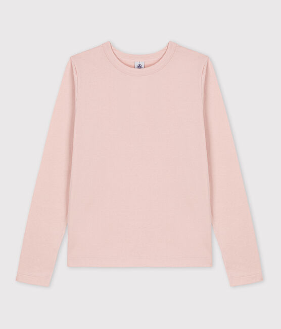Tee-shirt L'ICONIQUE chaud col rond en coton Femme rose SALINE