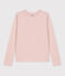 Tee-shirt L'ICONIQUE chaud col rond en coton Femme rose SALINE