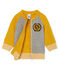 Cardigan zippé bébé garçon en tubique gris SUBWAY/jaune BOUDOR CN