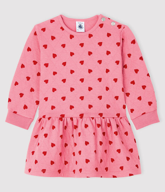 Robe manches longues bébé fille rose CHEEK/rouge TERKUIT