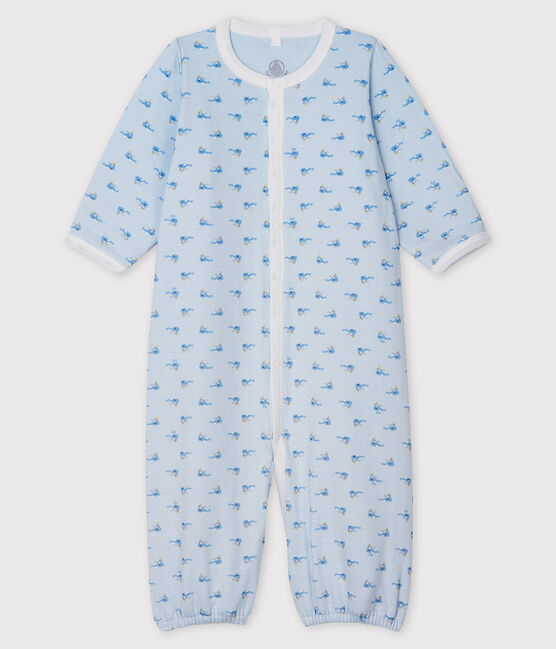 Combisac bébé en côte bleu FRAICHEUR/blanc MULTICO
