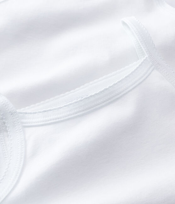 Lot de 2 chemises à bretelles blanches petite fille variante 1