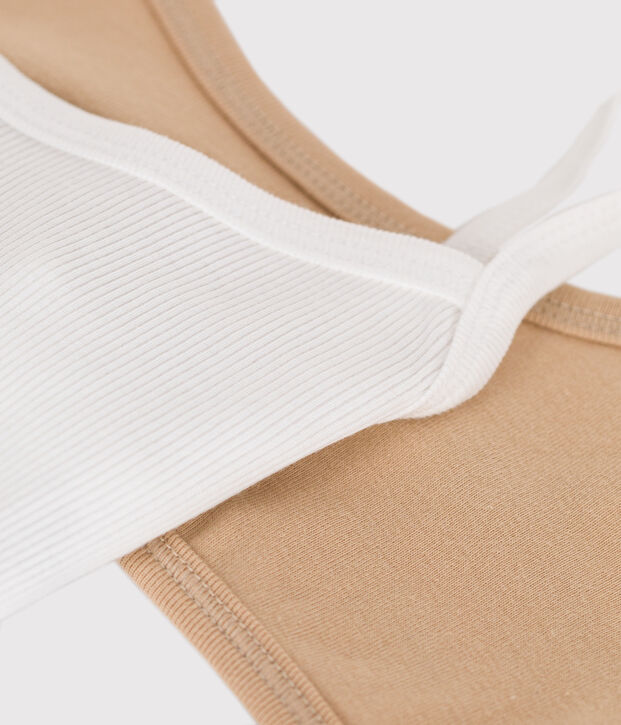 Lot de 2 brassi&egrave;res en coton enfant multicouleur
