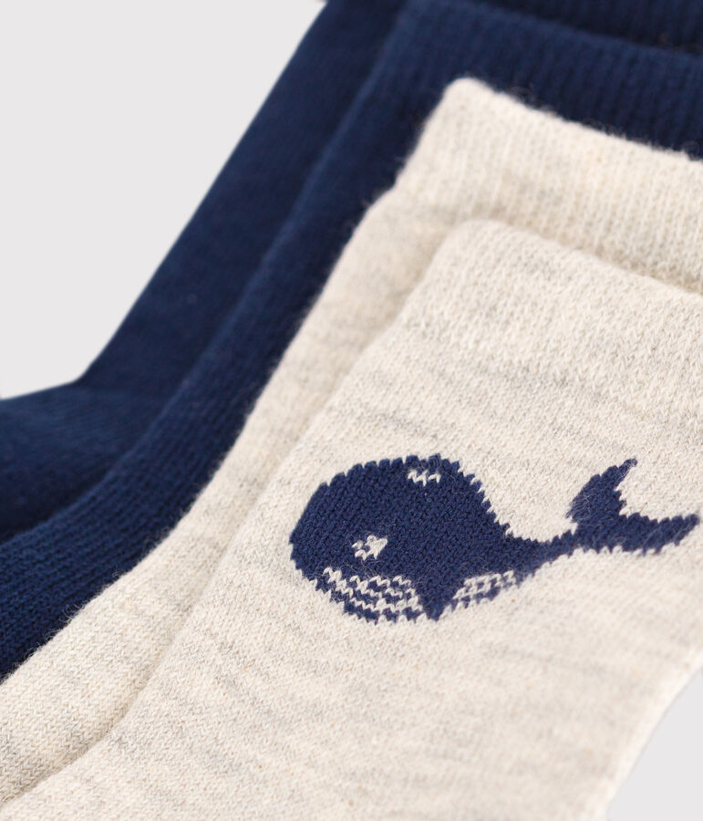 2 paires de chaussettes en coton baleine b&eacute;b&eacute; variante 1