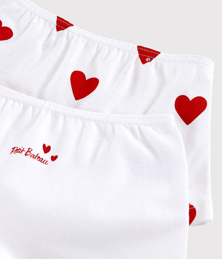 Lot de 2 shorties c&oelig;ur petite fille en coton variante 1