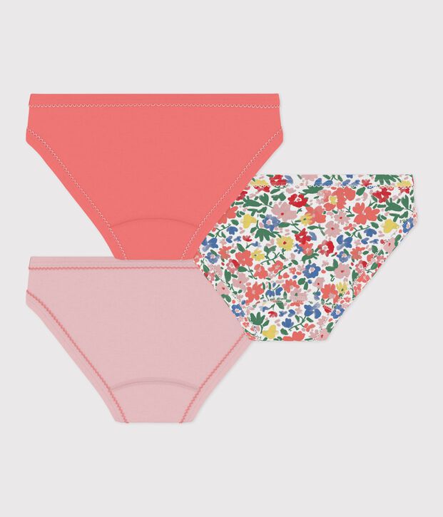 Lot de culottes enfant en coton &agrave; fleurs multicouleur
