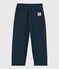 Pantalon confortable en serge de coton enfant garçon bleu SMOKING