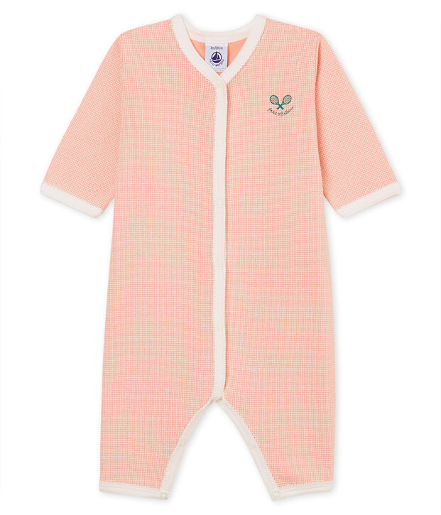 Dors bien b&eacute;b&eacute; fille en c&ocirc;te rose/blanc
