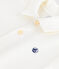 Polo enfant en coton à manches courtes uni blanc MARSHMALLOW