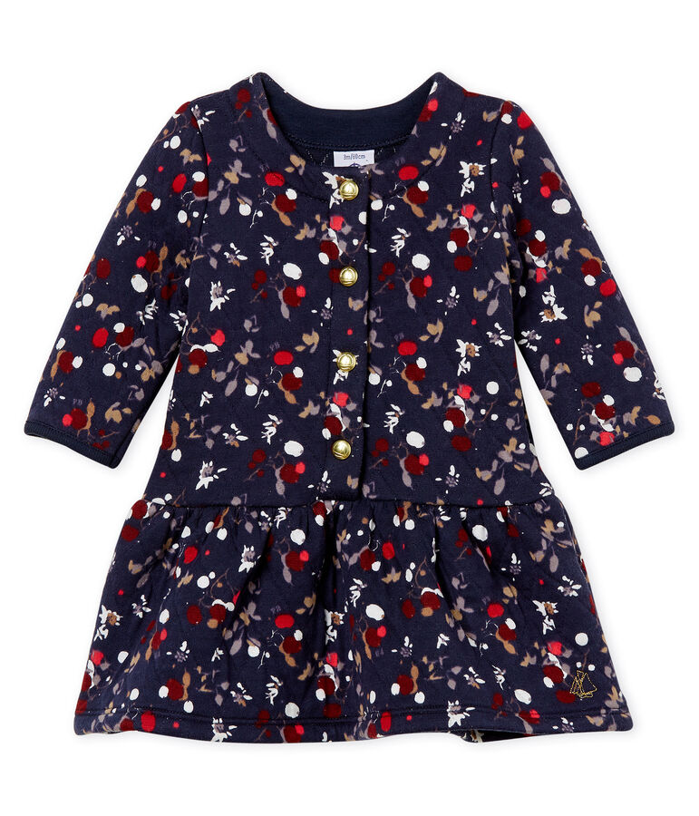 Robe imprim&eacute;e b&eacute;b&eacute; fille bleu/multicouleur