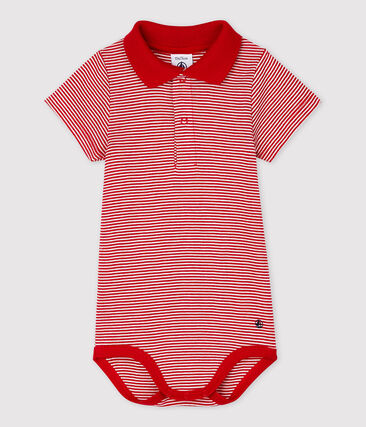 PETIT BATEAU - Body col polo en coton manches courtes bébé garçon