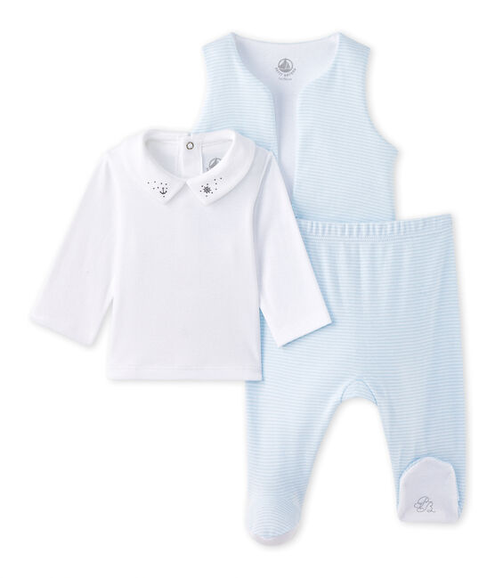 Ensemble Bebe Garcon 3 Pieces Fraicheur Ecume Petit Bateau
