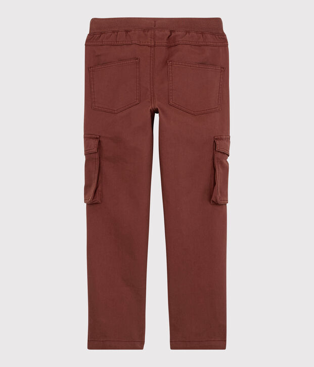 Pantalon en gabardine enfant gar&ccedil;on orange