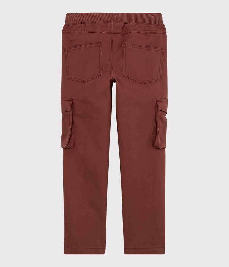 Pantalon en gabardine enfant gar&ccedil;on orange