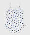 Maillot de bain b&eacute;b&eacute; une pi&egrave;ce &agrave; volants, imprim&eacute; c&oelig;urs blanc/bleu