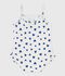 Maillot de bain b&eacute;b&eacute; une pi&egrave;ce &agrave; volants, imprim&eacute; c&oelig;urs blanc/bleu