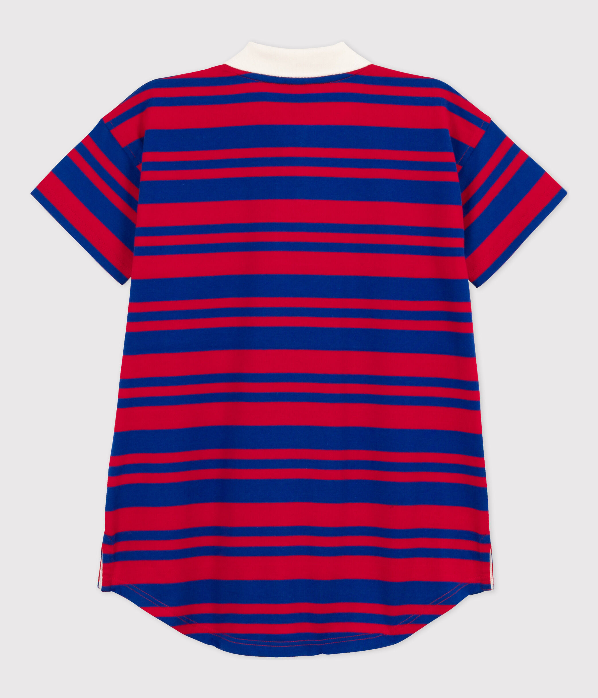 Chemise Garçon Rayée à Revers – Manches Courtes, Coton, Avec Paillettes, Tailles 1 à 6 Ans