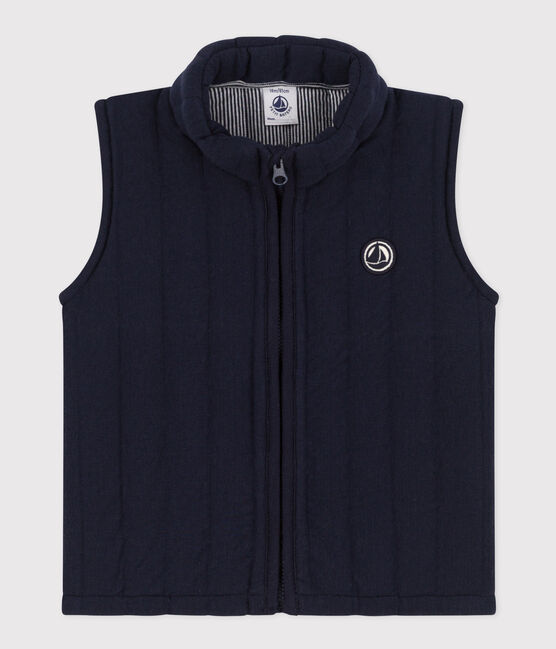 Veste sans manche en tubique matelassé bébé bleu SMOKING