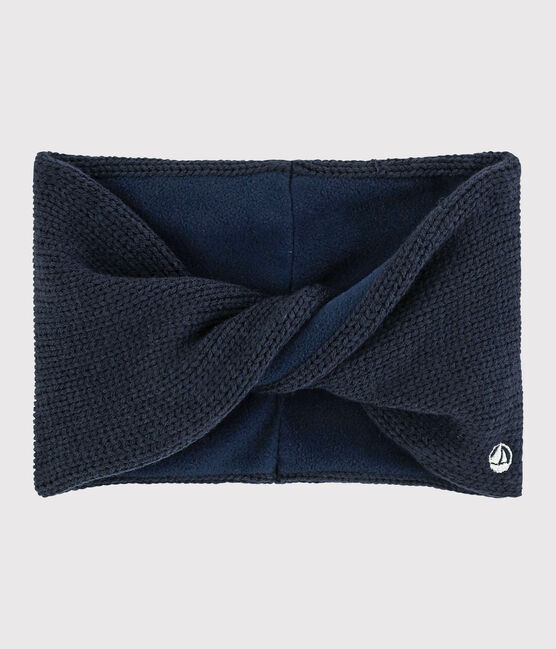 Snood torsadé en tricot enfant garçon - fille bleu SMOKING